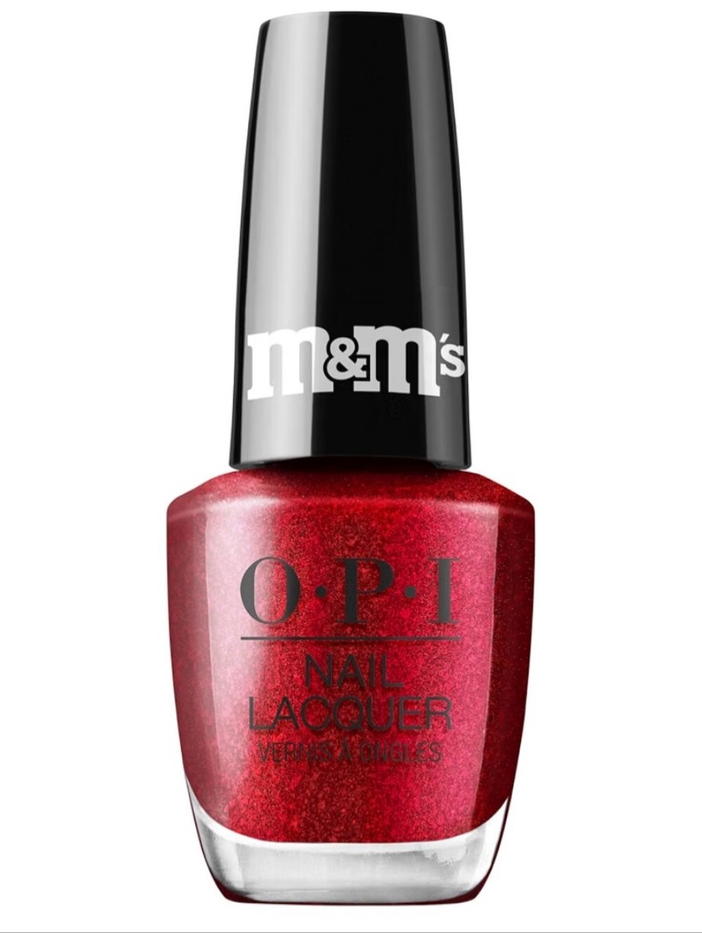 OPI x M&M Nail Lacquer Nail Polish Red-iculously Sweet - Deep Red Shimmer